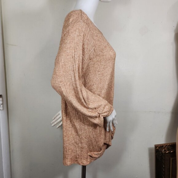 I.n. Studio Women's Top Size 2X  Beige Tan 3/4 Sleeve Top Blouse (23) - Picture 4 of 11